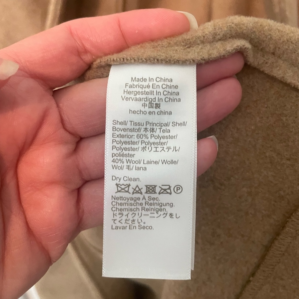 J. Crew Tan Boiled Wool Blend Top Coat - Picture 6 of 6